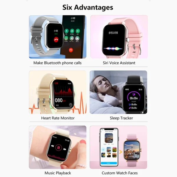 Second image of 1.83'' Sports Smart Watch Fitness Clock Health Monitor Waterproof Smartwatch Wireless Call Watches for Men Women IOS Xiaomi 2025