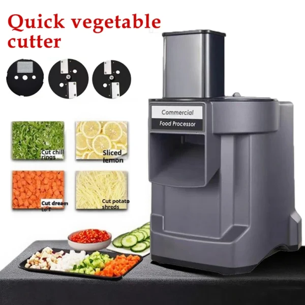 3-in-1 Commercial Vegetable Cutter Multi-function Electric Dicing Slicing Shredding Vegetable slicer Fruit Radish Potato Machine