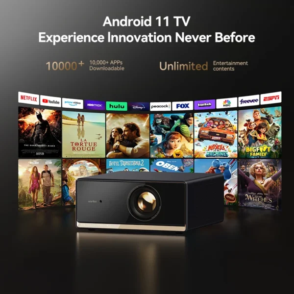 Second image of Wanbo X5 Pro Projector Full HD 1080P Proyector Support 4K 1100 ANSI Android 11.0 Home Google Widevine L1 And Assistant