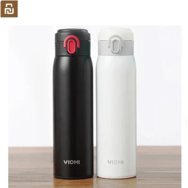 Youpin VIOMI Thermos Stainless Steel Cup Flask Water Bottle Cup 24 Hours Thermos 300ML Single Hand ON/Close For Smart Life